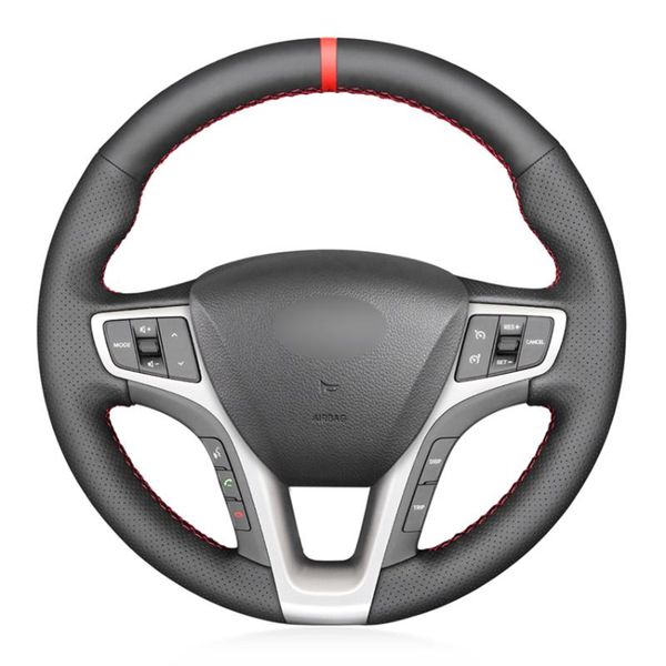 steering wheel covers black pu faux leather red marker hand-stitched car cover for i40 2011-2021
steering wheel covers black pu faux leather red marker hand-stitched car cover for i40 2011-2021
