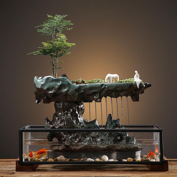 aquariums transshipment small fish tank aquarium decoration creative water fountain ornaments office desklandscape
aquariums transshipment small fish tank aquarium decoration creative water fountain ornaments office desklandscape