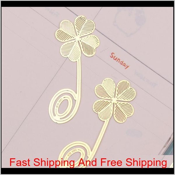 1pc new four-leaf clover reading metal clip bookmark gift book mark qylikr hx_pack
1pc new four-leaf clover reading metal clip bookmark gift book mark qylikr hx_pack