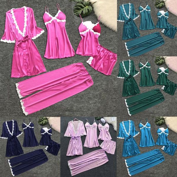 women's sleepwear 5pcs womens robe pajamas suit lace lingerie nightwear underwear v-neck pajama sets for women gown set nightdress, Black;red
women's sleepwear 5pcs womens robe pajamas suit lace lingerie nightwear underwear v-neck pajama sets for women gown set nightdress, Black;red