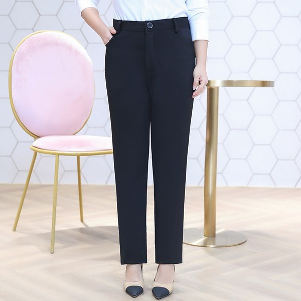 xl-9xl plus size women's spring and autumn models stretch straight trousers professional pants office casual work 210527, Black;white
xl-9xl plus size women's spring and autumn models stretch straight trousers professional pants office casual work 210527, Black;white
