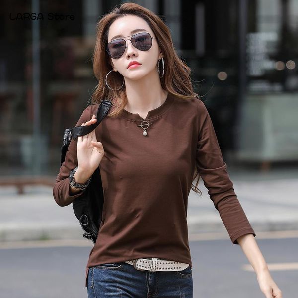 women's t-shirt long sleeve t shirt women beading vintage korean fashion clothes 2021 spring autumn cotton tee femme, White
women's t-shirt long sleeve t shirt women beading vintage korean fashion clothes 2021 spring autumn cotton tee femme, White