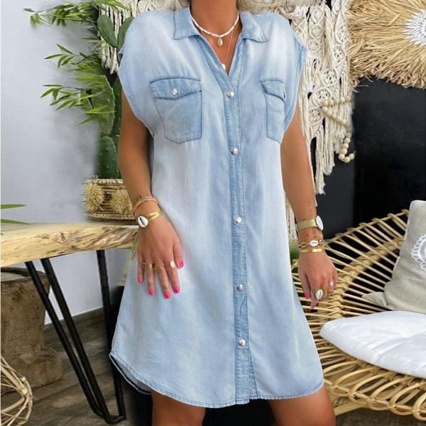 plus size summer denim dress women's turndown collar short sleeve dresses irregular hem knee-length vestidos casual, Black;gray
plus size summer denim dress women's turndown collar short sleeve dresses irregular hem knee-length vestidos casual, Black;gray