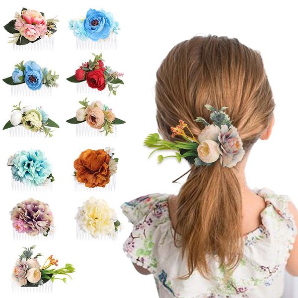 hair accessories girls fabric rose clips handmade wedding bride comb flower headdress beach for women, Slivery;white
hair accessories girls fabric rose clips handmade wedding bride comb flower headdress beach for women, Slivery;white