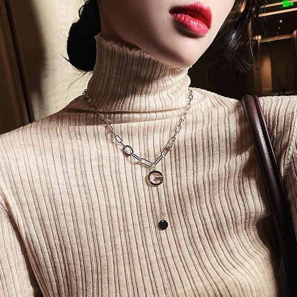 pendant necklaces est one piece gold color fashion round letter charm choker chain for women jewelry gifts, Silver
pendant necklaces est one piece gold color fashion round letter charm choker chain for women jewelry gifts, Silver