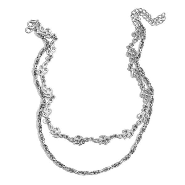 pendant necklaces simple silver color flame chain necklace set for women punk hip- funny female fashion neck jewelry gift
pendant necklaces simple silver color flame chain necklace set for women punk hip- funny female fashion neck jewelry gift
