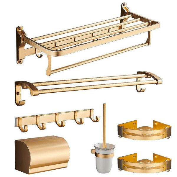 towel racks bathroom hardware kit golden space aluminum bath rack set pendant bar toilet brush accessories
towel racks bathroom hardware kit golden space aluminum bath rack set pendant bar toilet brush accessories