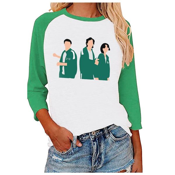 women's t-shirt korean teleplay squid game women fashion casual cool long sleeved oversized t shirt harajuku streetwear tee, White
women's t-shirt korean teleplay squid game women fashion casual cool long sleeved oversized t shirt harajuku streetwear tee, White