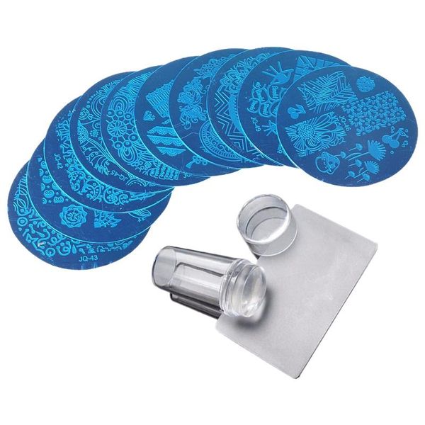 nail art kits 10 pcs stamping plate + clear silicone stamper scraper image stamp tool manicure template wh998
nail art kits 10 pcs stamping plate + clear silicone stamper scraper image stamp tool manicure template wh998