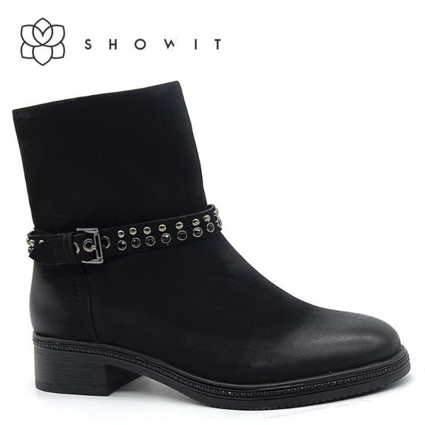 boots winter shoes woman female corporate rivet strap women flat ankle classic round toe fall zipper ladies footwear, Black
boots winter shoes woman female corporate rivet strap women flat ankle classic round toe fall zipper ladies footwear, Black