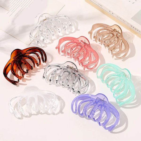 elegant transparent hollow big size acrylic hair claws for women girls solid color korean barrette hair accessories, Slivery;white
elegant transparent hollow big size acrylic hair claws for women girls solid color korean barrette hair accessories, Slivery;white