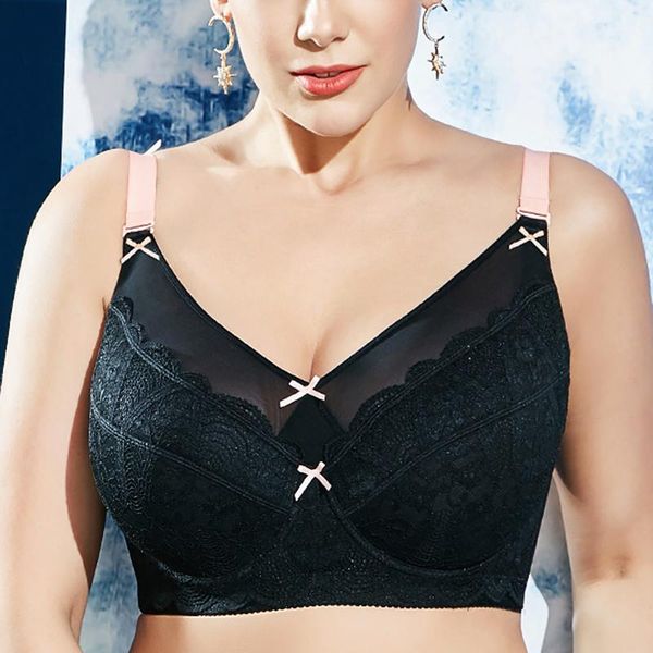 bras plus size women's full cup surpport minimizer bra non-padded lace sheer constrat color underwire lingerie 34 36 38 40 42 44 46 d, Red;black
bras plus size women's full cup surpport minimizer bra non-padded lace sheer constrat color underwire lingerie 34 36 38 40 42 44 46 d, Red;black