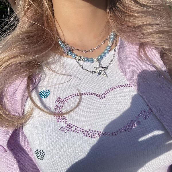 chokers exquisite elegant shiny crystal hollow star peach heart necklaces for women fashion harajuku pearl chains choker jewelry y2k, Golden;silver
chokers exquisite elegant shiny crystal hollow star peach heart necklaces for women fashion harajuku pearl chains choker jewelry y2k, Golden;silver