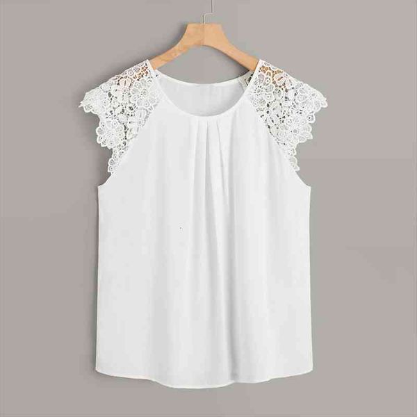 and fashion plus size women blouses solid o neck floral lace shoulder blouse blusas mujer de moda, White
and fashion plus size women blouses solid o neck floral lace shoulder blouse blusas mujer de moda, White
