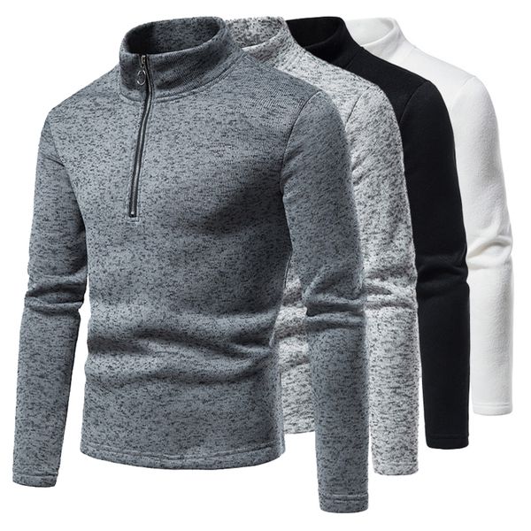 long sved pullover, men's high neck, custom dign and zipper, solid color, new in 2022, White;black
long sved pullover, men's high neck, custom dign and zipper, solid color, new in 2022, White;black