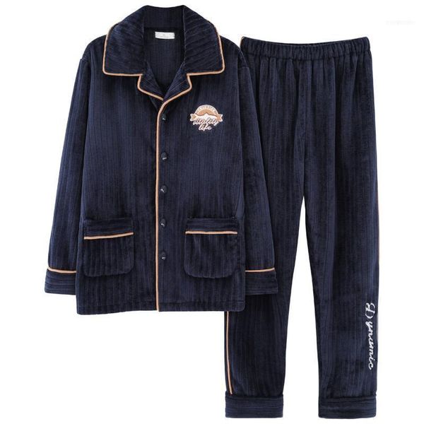 men's sleepwear autumn winter thick warm flannel pajamas set long sleeve turn-down collar plus size -4xl male pyjama homme1, Black;brown
men's sleepwear autumn winter thick warm flannel pajamas set long sleeve turn-down collar plus size -4xl male pyjama homme1, Black;brown