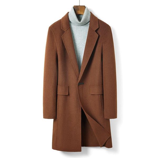 men's wool & blends autumn winter coat fashion long male trench 2021 windbreaker business jacket overcoat, Black
men's wool & blends autumn winter coat fashion long male trench 2021 windbreaker business jacket overcoat, Black