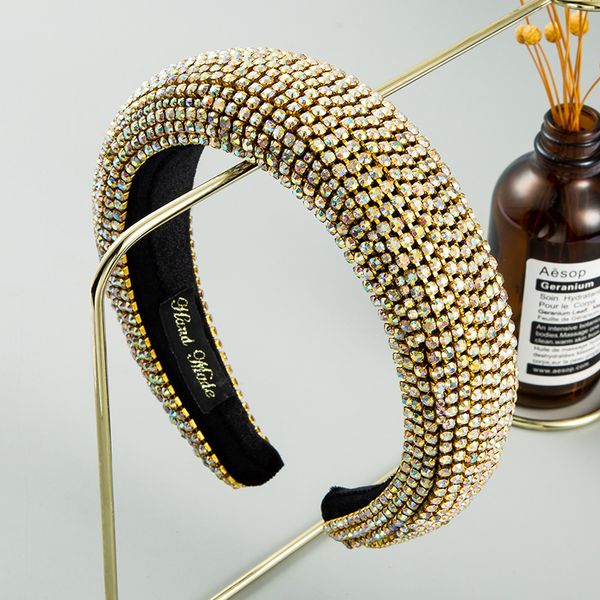 za colored diamond sponge headband online celebrity za headband women's luxury heavy industry sponge hair accessories, Silver
za colored diamond sponge headband online celebrity za headband women's luxury heavy industry sponge hair accessories, Silver