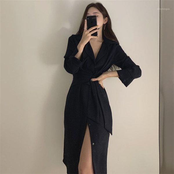 casual dresses gentle women dress simple office lapel elegant lace solid color long skirt ladies chic loose female autumn, Black;gray
casual dresses gentle women dress simple office lapel elegant lace solid color long skirt ladies chic loose female autumn, Black;gray