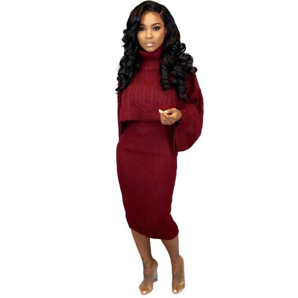 plus size tracksuits autumn winter women 2 piece set midi dress sweater matching wholesale dropshpping mh800, Black
plus size tracksuits autumn winter women 2 piece set midi dress sweater matching wholesale dropshpping mh800, Black