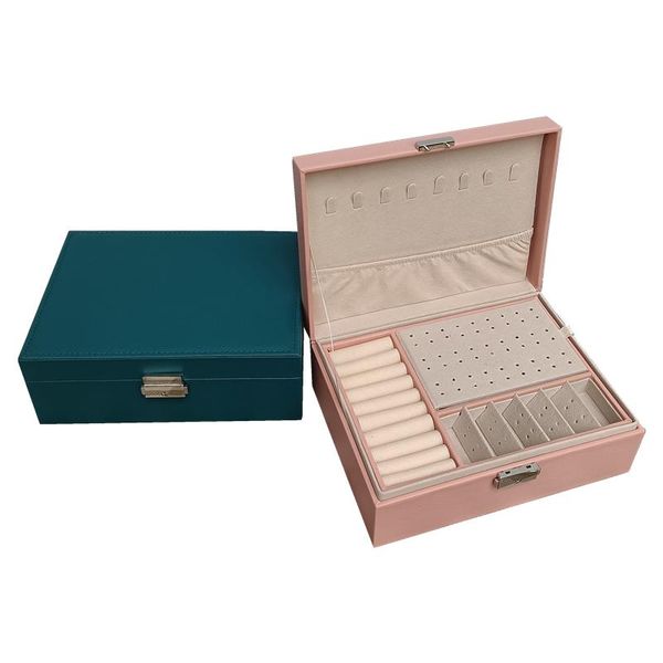 jewelry pouches, bags double-layer leather box ear stud earrings ornament storage multi-function large packaging display, Pink;blue
jewelry pouches, bags double-layer leather box ear stud earrings ornament storage multi-function large packaging display, Pink;blue