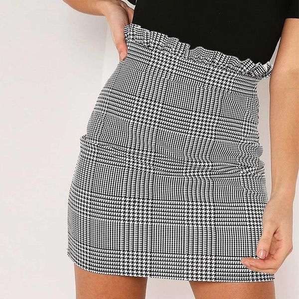 skirts fashion plaid a-line skirt ruffles high waist women mini female summer spring for bottoms, Black
skirts fashion plaid a-line skirt ruffles high waist women mini female summer spring for bottoms, Black