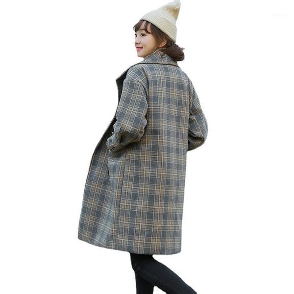 plaid slim women's winter woolen coat double-breasted lapel jacket simple and fashionable atmospheric 2021 t94 wool & blends, Black
plaid slim women's winter woolen coat double-breasted lapel jacket simple and fashionable atmospheric 2021 t94 wool & blends, Black