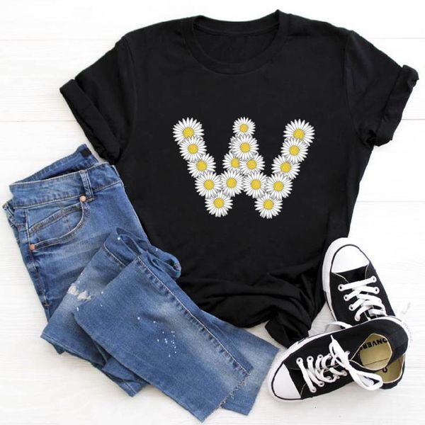 2021 harajuku tees t-shirty damskie 26 english alphabet daisy flower women t-shirt casual tee summer female t shirt camisas, White
2021 harajuku tees t-shirty damskie 26 english alphabet daisy flower women t-shirt casual tee summer female t shirt camisas, White