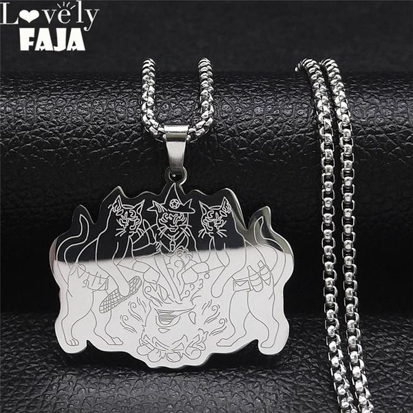 pendant necklaces 2021 witchcraft cat stainless steel chain necklace silver color jewelry joyeria acero inoxidable nxs03
pendant necklaces 2021 witchcraft cat stainless steel chain necklace silver color jewelry joyeria acero inoxidable nxs03