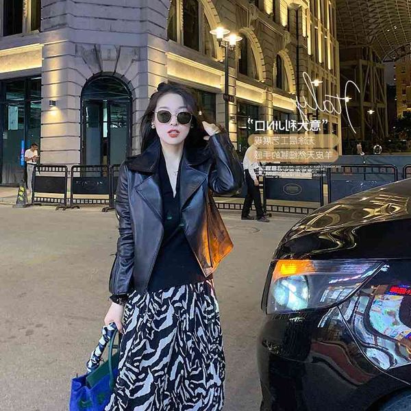 pumpkin valley lamb leather jacket ~ black slim short motorcycle leather jacket female autumn py0103
pumpkin valley lamb leather jacket ~ black slim short motorcycle leather jacket female autumn py0103
