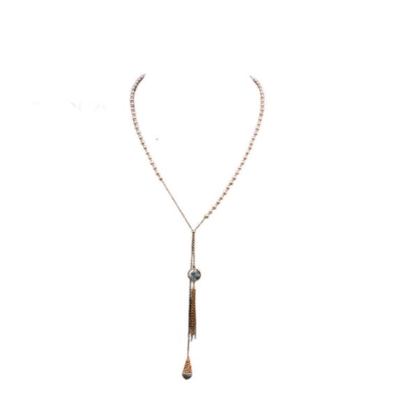 xlentag natural freshwater pearl adjustable necklace female korean kyanite necklace, Silver
xlentag natural freshwater pearl adjustable necklace female korean kyanite necklace, Silver