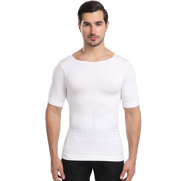 men's t-shirts chest and belly tightening shapewear waist trainer stretch elasticity body shaper slimming underwear workout t-shirt, White;black
men's t-shirts chest and belly tightening shapewear waist trainer stretch elasticity body shaper slimming underwear workout t-shirt, White;black
