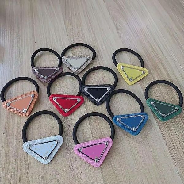 2021 european and american fashion wild triangle letter hair rope net red exquisite oil dripping fast delivery, Pink
2021 european and american fashion wild triangle letter hair rope net red exquisite oil dripping fast delivery, Pink