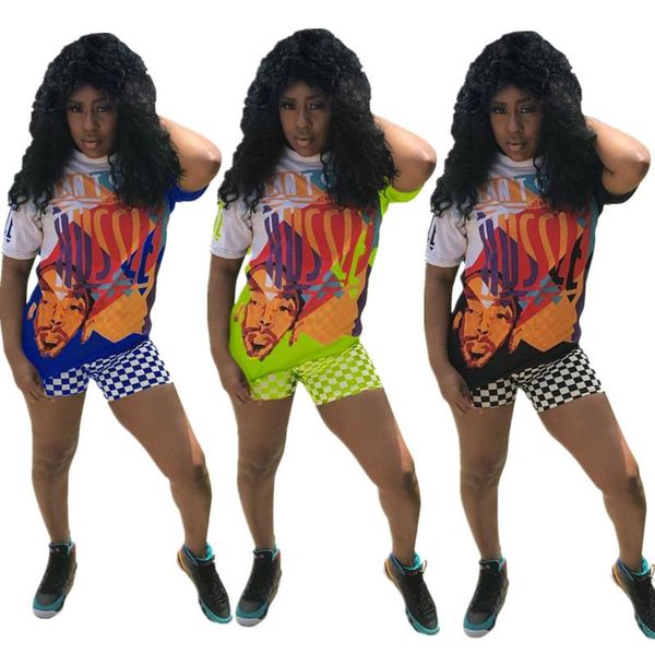 women's tracksuits 2021 summer women suit style pattern plaid print short sleeves t-shirt & biker shorts european and american two piec, Gray
women's tracksuits 2021 summer women suit style pattern plaid print short sleeves t-shirt & biker shorts european and american two piec, Gray