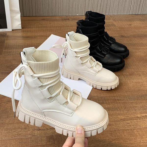 boots cross-tied children fashion kids solid color pu knitting mid calf simple soft non slip girls leather shoes, Black;grey
boots cross-tied children fashion kids solid color pu knitting mid calf simple soft non slip girls leather shoes, Black;grey