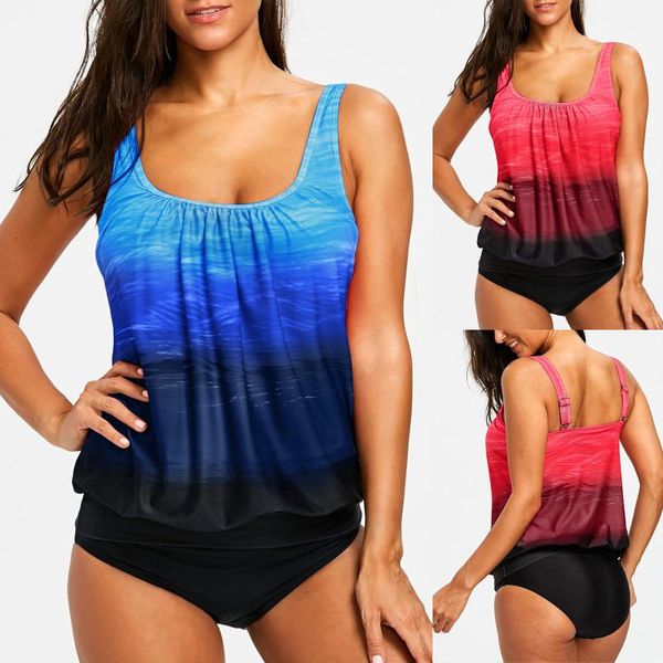 women's swimwear women tankini beach blue print backless 2 piece swimsuit fashion spaghetti female bathing suit plus size #t2q, White;black
women's swimwear women tankini beach blue print backless 2 piece swimsuit fashion spaghetti female bathing suit plus size #t2q, White;black