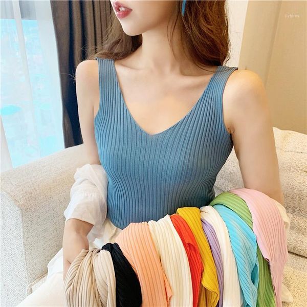 women knitted crop sleeveless cropped vest slim sling v-neck plain camisole high elastic camis underwear camisoles & tanks, Black;white
women knitted crop sleeveless cropped vest slim sling v-neck plain camisole high elastic camis underwear camisoles & tanks, Black;white
