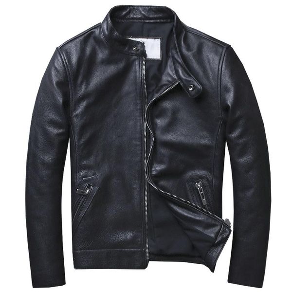 men's leather & faux oversized aviation cow jacket mens real coat plus size 5xl spring mans coats pictures man clothing a937, Black
men's leather & faux oversized aviation cow jacket mens real coat plus size 5xl spring mans coats pictures man clothing a937, Black
