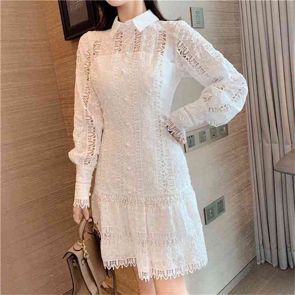 vintage ruffle mini white lace cotton dress elegant lantern sleeve hollow out highstreet short autumn chic es 210603, Black;gray
vintage ruffle mini white lace cotton dress elegant lantern sleeve hollow out highstreet short autumn chic es 210603, Black;gray