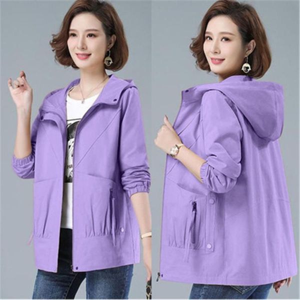 women's jackets 2021 spring autumn hooded casual windbreaker coat all-match plus size 3xl jacket with lining female loose outerwear, Black;brown
women's jackets 2021 spring autumn hooded casual windbreaker coat all-match plus size 3xl jacket with lining female loose outerwear, Black;brown