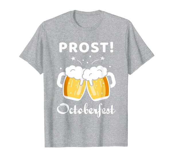 trendy prost octoberfest t-shirt, White;black