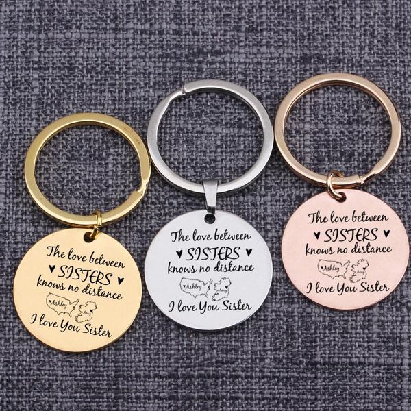 keychains friends pendant gift the love between sisters knows no distance i you sister birthday gifts customized name, Silver
keychains friends pendant gift the love between sisters knows no distance i you sister birthday gifts customized name, Silver