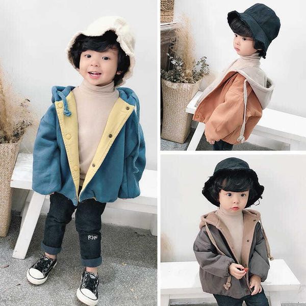 jackets boys' coat 2021 autumn patchwork color hooded children's casual simple korean winter reversible wear thick kids clothes to, Blue;gray
jackets boys' coat 2021 autumn patchwork color hooded children's casual simple korean winter reversible wear thick kids clothes to, Blue;gray