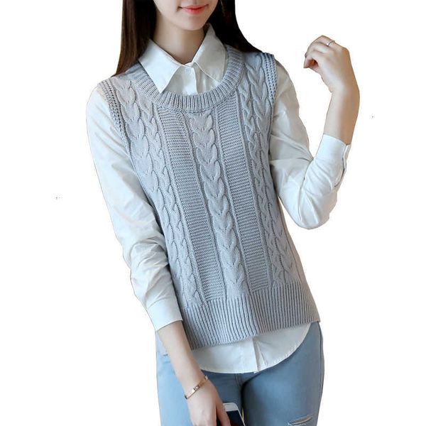 women's vests spring autumn sweater vest casual pure color sleeveless jacket loose knit waistcoat xz6w, Black;white
women's vests spring autumn sweater vest casual pure color sleeveless jacket loose knit waistcoat xz6w, Black;white