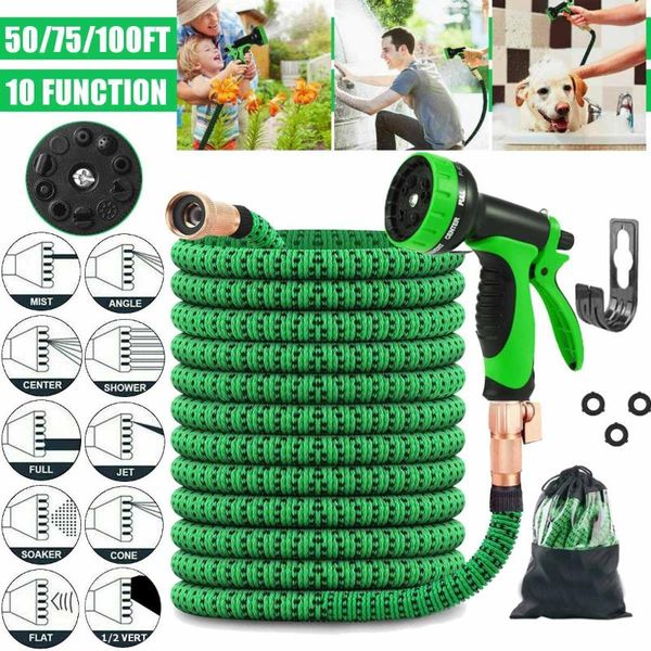 watering equipments 50/75/100ft upgraded expandable garden water hose 10 function spray nozzle magic car washing pipe with gun
watering equipments 50/75/100ft upgraded expandable garden water hose 10 function spray nozzle magic car washing pipe with gun
