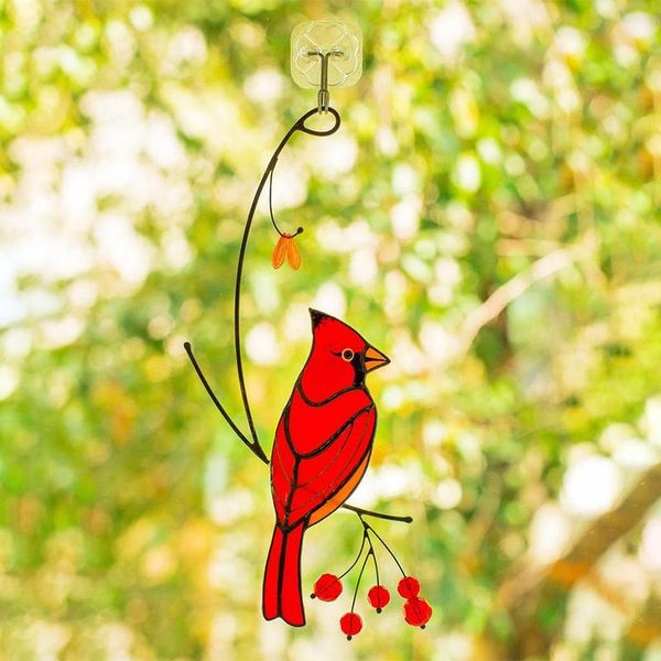 decorative objects & figurines cardinal bird stained glass ornament epoxy craft home window decoration hanging k888
decorative objects & figurines cardinal bird stained glass ornament epoxy craft home window decoration hanging k888