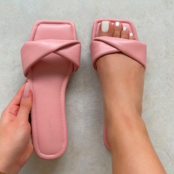 slippers 2021 women square toe pleated women's woman solid shoes female peep pu leather footwear ladies summer plus size, Black
slippers 2021 women square toe pleated women's woman solid shoes female peep pu leather footwear ladies summer plus size, Black
