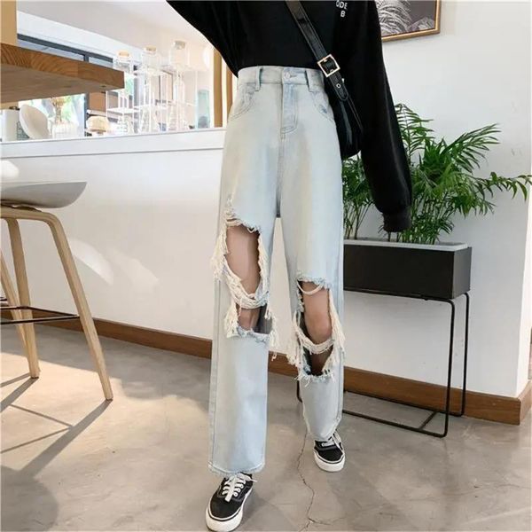 women's jeans funny high waist women fashion ripped girls straight pants trousers female harajuku jean denim street femme, Blue
women's jeans funny high waist women fashion ripped girls straight pants trousers female harajuku jean denim street femme, Blue