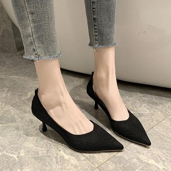 dress shoes women's heeled spring 2021 solid color pointed mesh breathable skin-friendly elegant wild office u28-27, Black
dress shoes women's heeled spring 2021 solid color pointed mesh breathable skin-friendly elegant wild office u28-27, Black