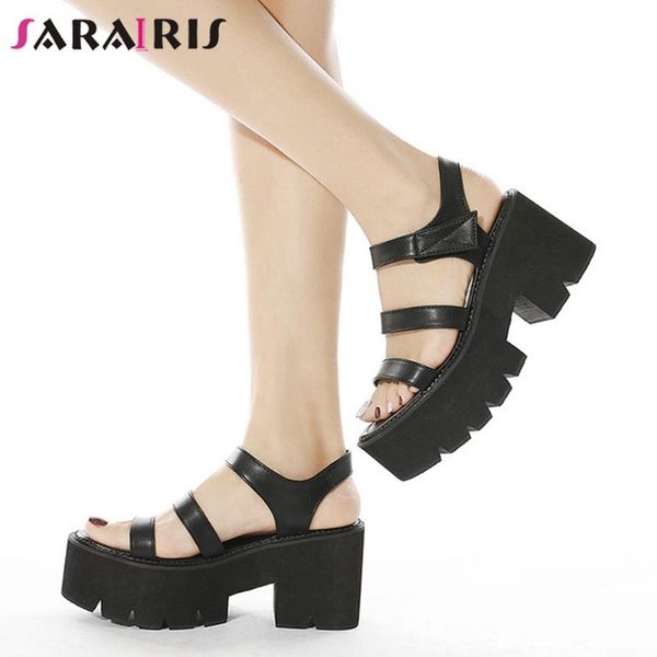 sarairis solid platform hook loop ankle strap sandals women thick bottom casual punk sandals ladies shoes, Black
sarairis solid platform hook loop ankle strap sandals women thick bottom casual punk sandals ladies shoes, Black